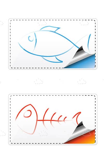 Abstract Fish Stickers